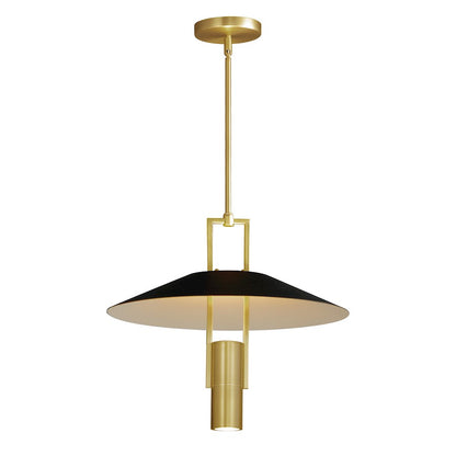 Maxim Lighting Tahoe 2 Light Single Pendant, Black / Satin Brass