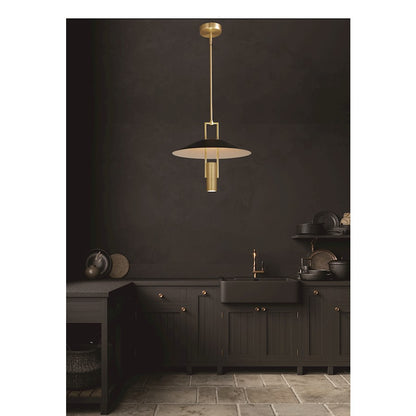 Maxim Lighting Tahoe 2 Light Single Pendant, Black / Satin Brass