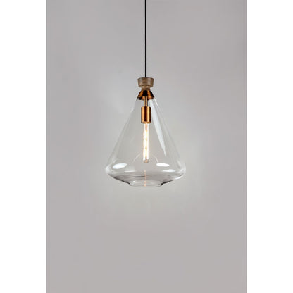 1 Light Pendant, Weathered Oak