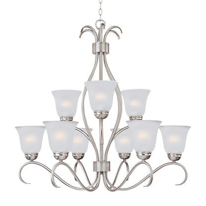 Basix Chandelier, Satin Nickel