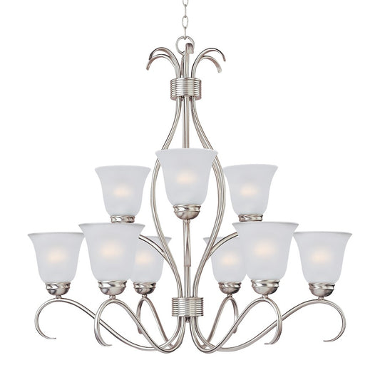 Basix Chandelier, Satin Nickel