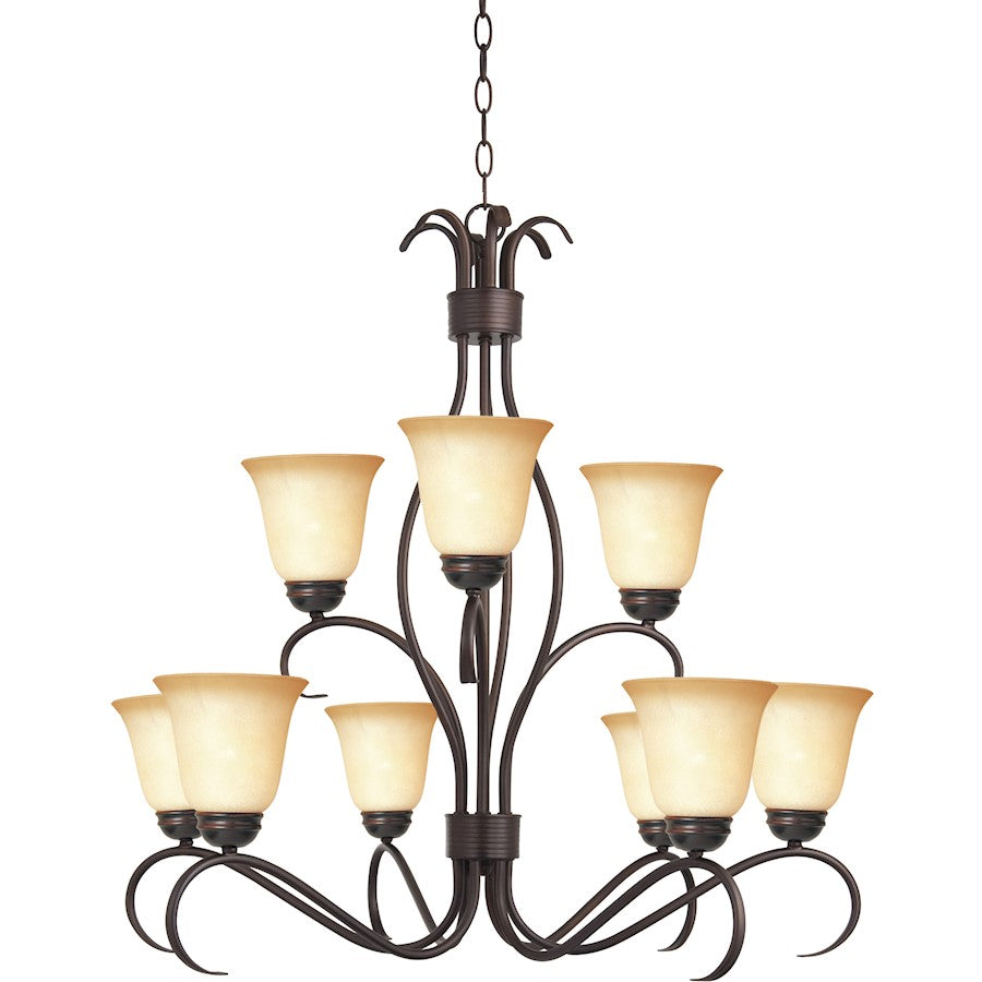 Maxim Lighting Basix 9-Light Chandelier Oil Rubbed Bronze