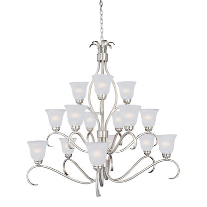 Basix Chandelier, Satin Nickel