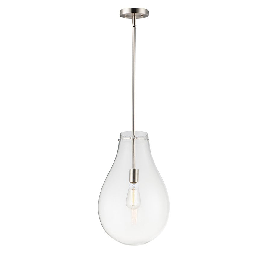 1 Light Pendant, Satin Nickel