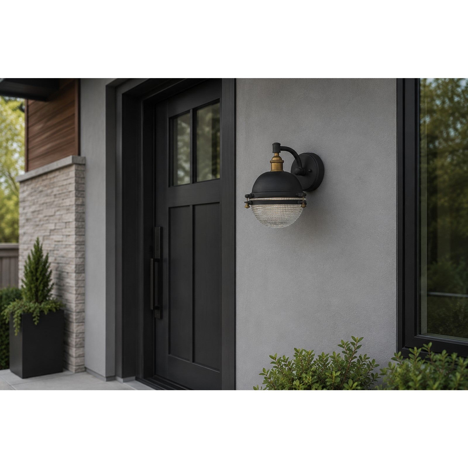 Maxim Lighting Portside 1-LT Outdoor Wall Sconce, Oil Rubbed Bronze/Brass