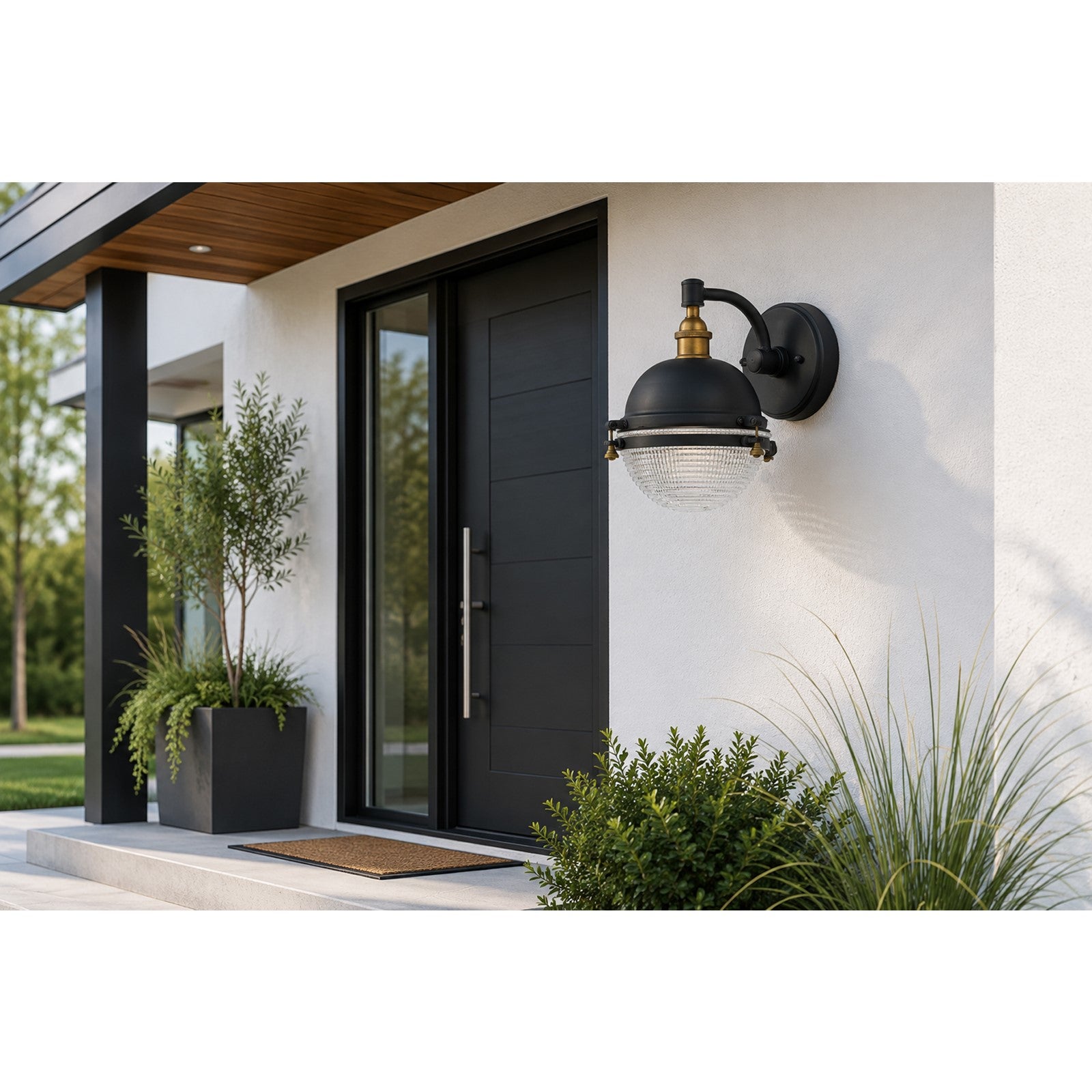 Maxim Lighting Portside 1-LT Outdoor Wall Sconce, Oil Rubbed Bronze/Brass