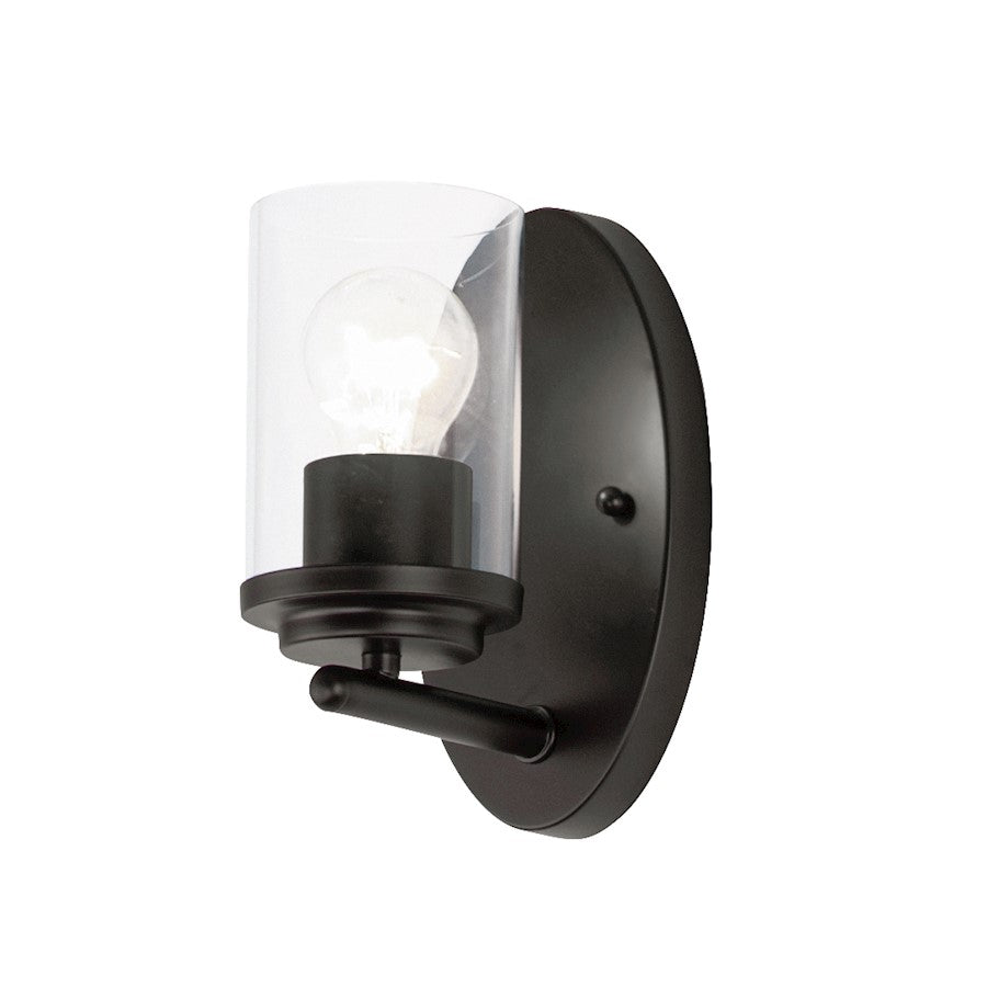 Maxim Lighting Corona 1 Light Wall Sconce, Black