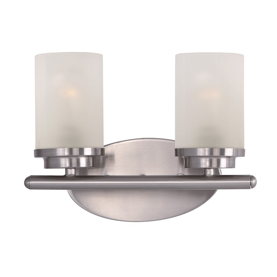 Maxim Lighting Corona 2 Light Bath Vanity, Satin Nickel