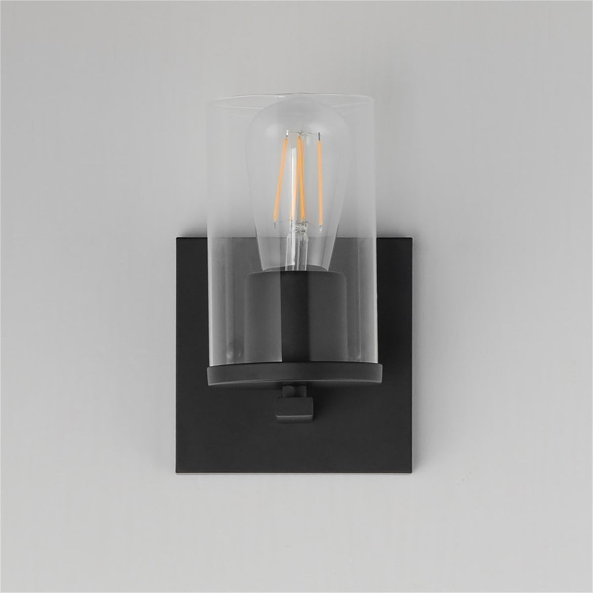 Maxim Lighting Lateral 1 Light 7.75" Wall Sconce, Black/Clear