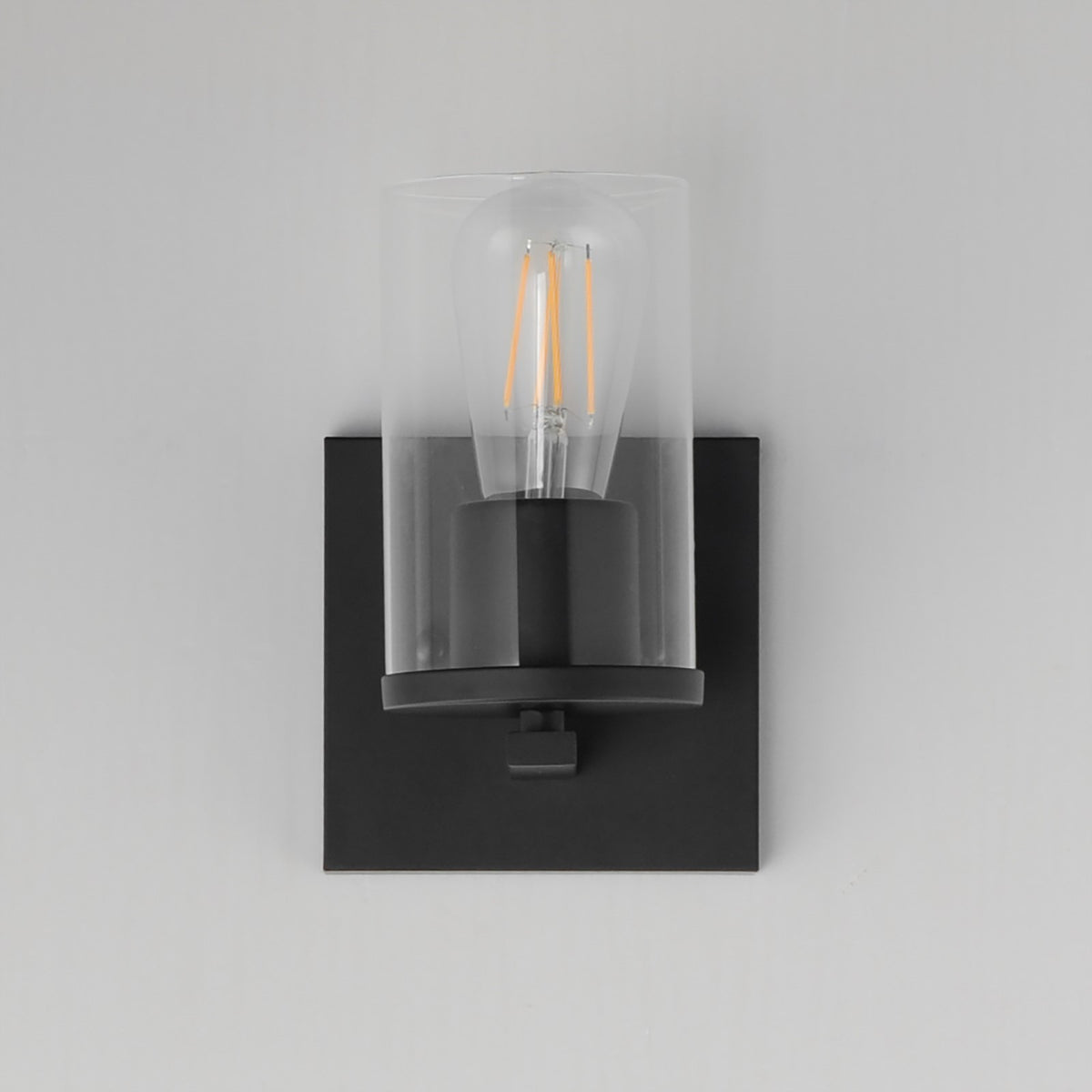 Maxim Lighting Lateral 1 Light 7.75" Wall Sconce, Black/Clear