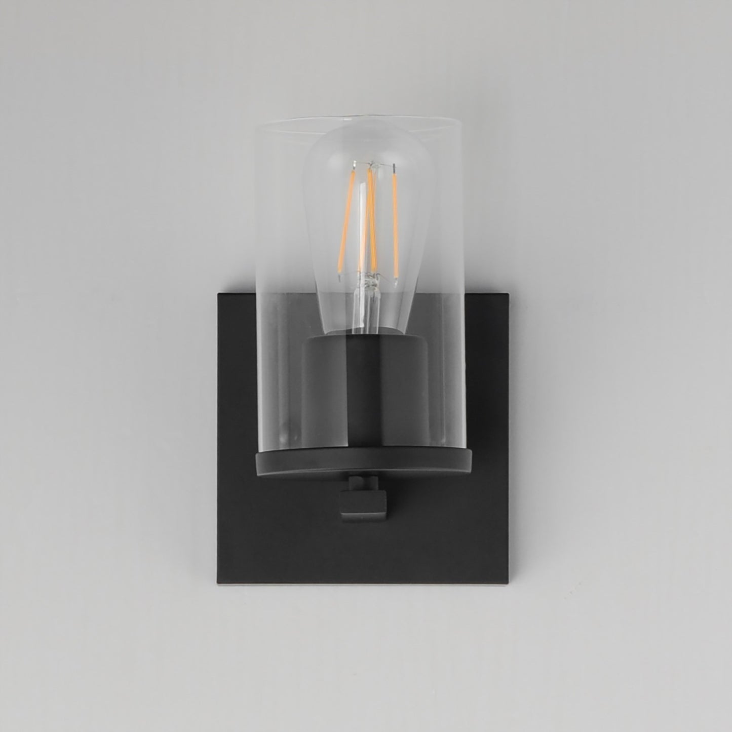 Maxim Lighting Lateral 1 Light 7.75" Wall Sconce, Black/Clear