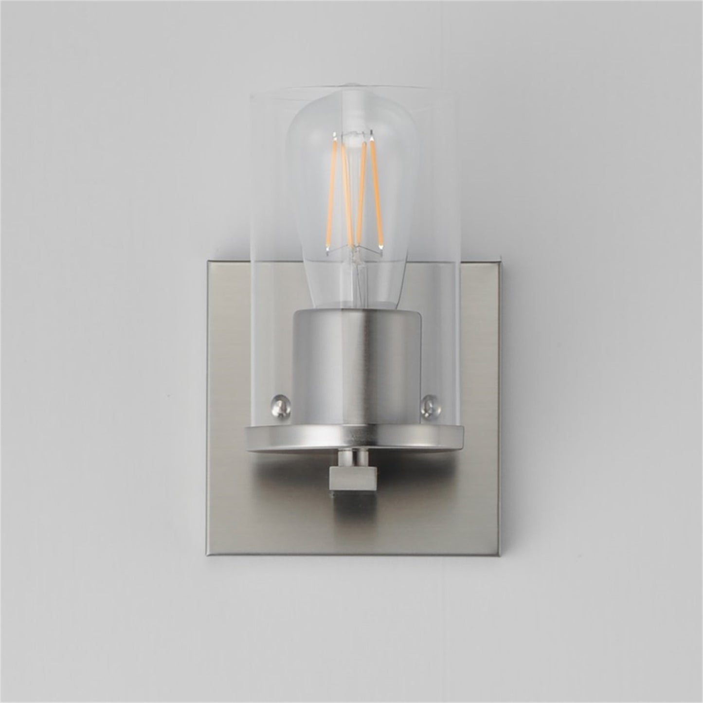 Maxim Lighting Lateral 1 Light 7.75" Wall Sconce, Satin Nickel/Clear