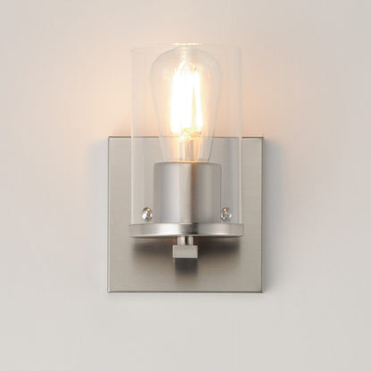 Maxim Lighting Lateral 1 Light 7.75" Wall Sconce, Satin Nickel/Clear