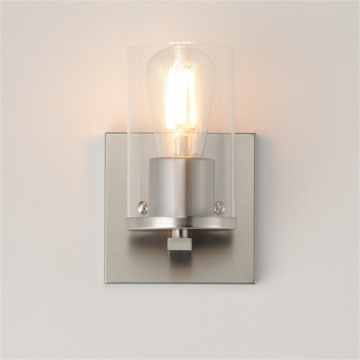 Maxim Lighting Lateral 1 Light 7.75" Wall Sconce, Satin Nickel/Clear