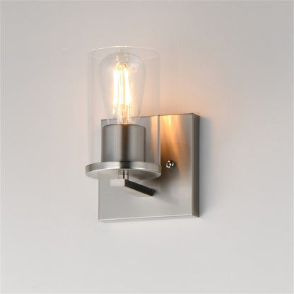 Maxim Lighting Lateral 1 Light 7.75" Wall Sconce, Satin Nickel/Clear