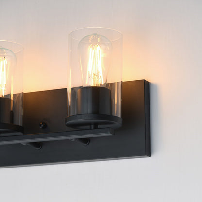 Maxim Lighting Lateral 2 Light 7.75" Bath Vanity, Black/Clear
