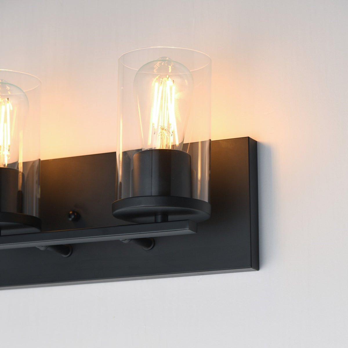 Maxim Lighting Lateral 2 Light 7.75" Bath Vanity, Black/Clear