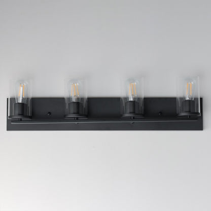 Maxim Lighting Lateral 4 Light 7.75" Bath Vanity, Black/Clear
