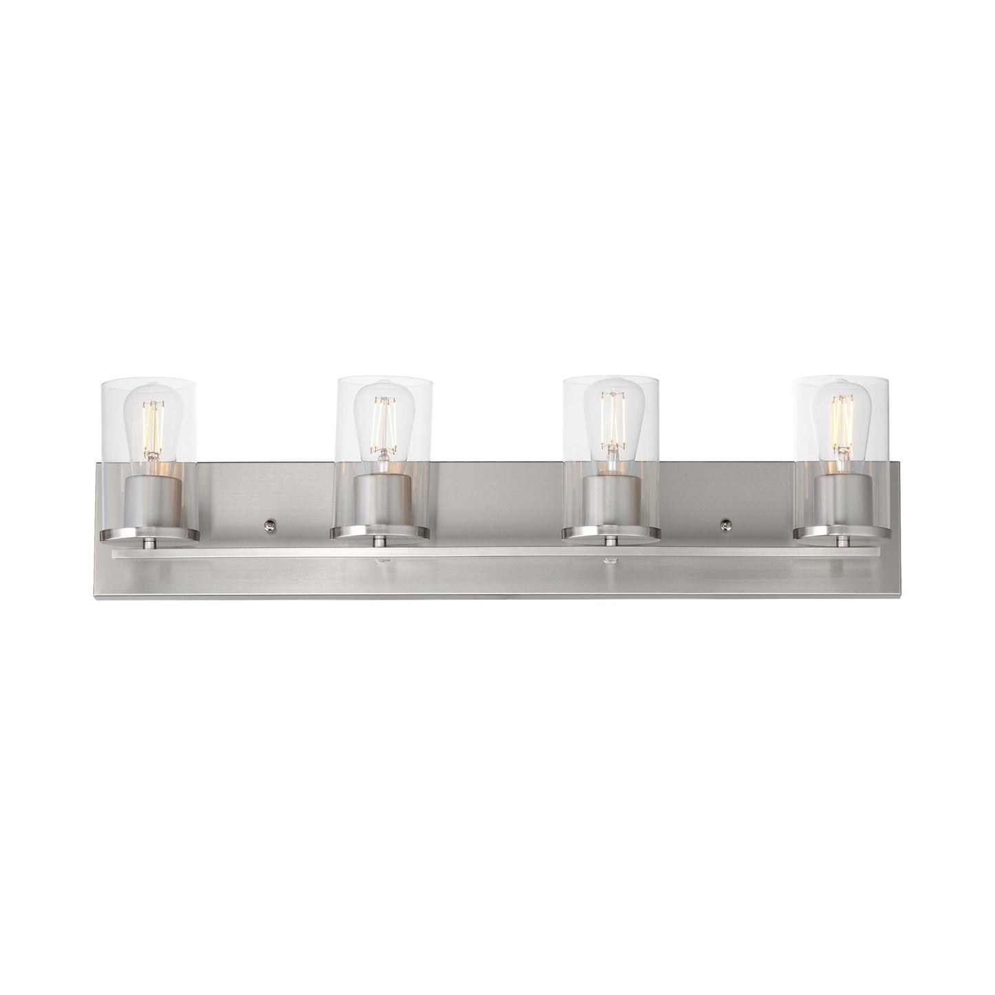 Maxim Lighting Lateral 4 Light 7.75" Bath Vanity, Satin Nickel/Clear