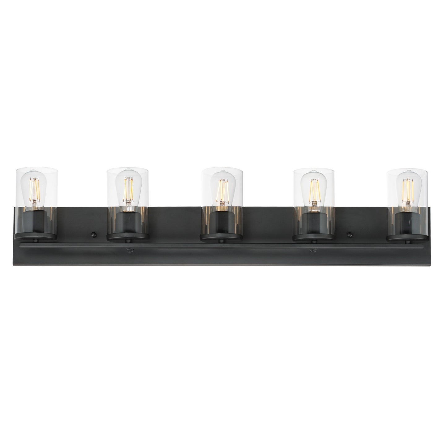 Maxim Lighting Lateral 5 Light 7.75" Bath Vanity, Black/Clear