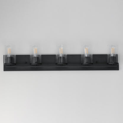 Maxim Lighting Lateral 5 Light 7.75" Bath Vanity, Black/Clear