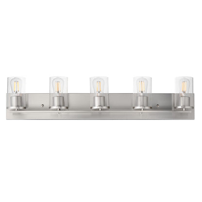Maxim Lighting Lateral 5 Light 7.75" Bath Vanity, Satin Nickel/Clear - 10285CLSN