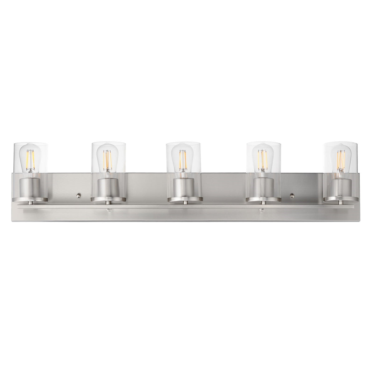 Maxim Lighting Lateral 5 Light 7.75" Bath Vanity, Satin Nickel/Clear