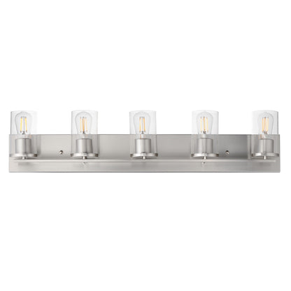 Maxim Lighting Lateral 5 Light 7.75" Bath Vanity, Satin Nickel/Clear
