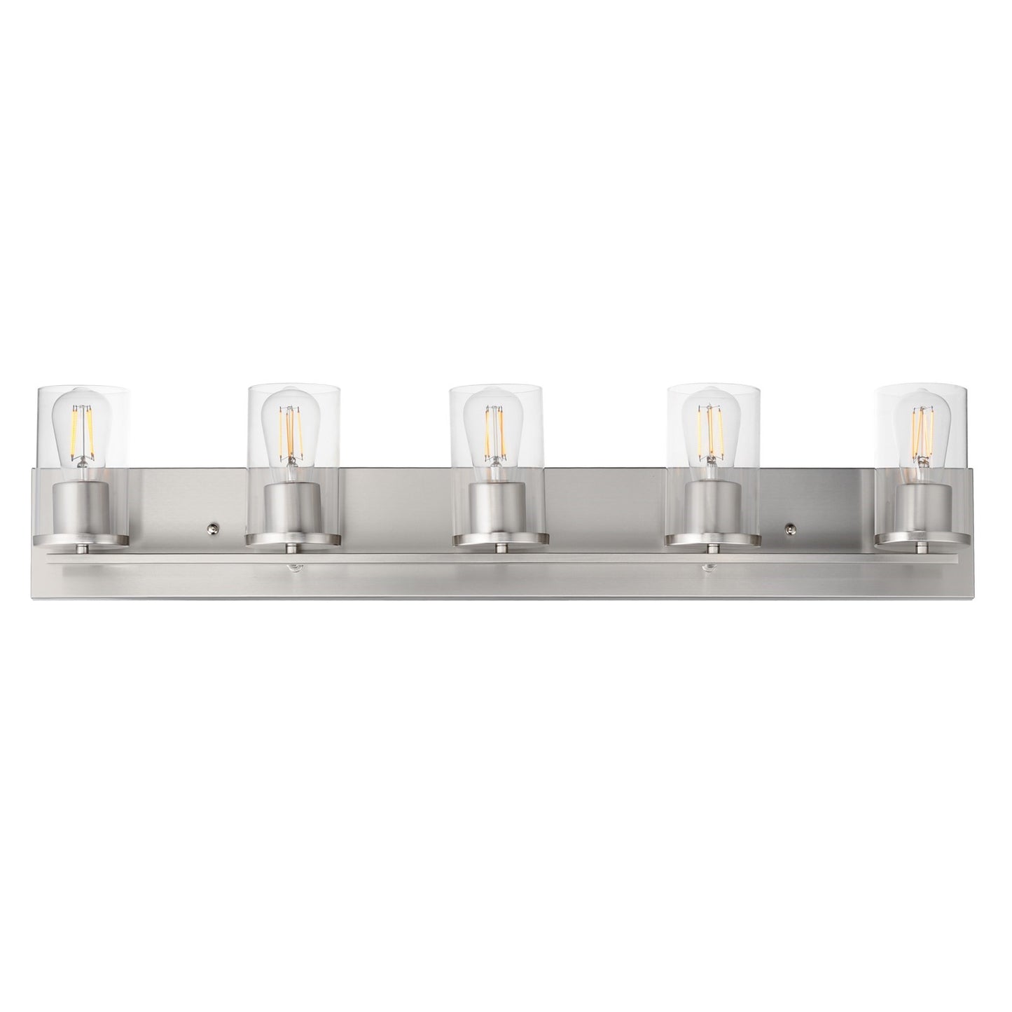 Maxim Lighting Lateral 5 Light 7.75" Bath Vanity, Satin Nickel/Clear