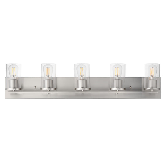 Maxim Lighting Lateral 5 Light 7.75" Bath Vanity, Satin Nickel/Clear