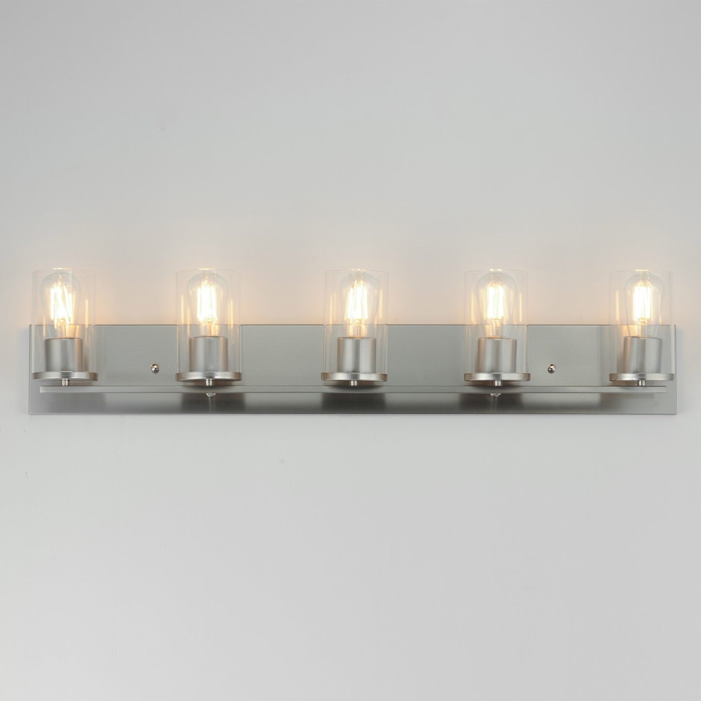 Maxim Lighting Lateral 5 Light 7.75" Bath Vanity, Satin Nickel/Clear