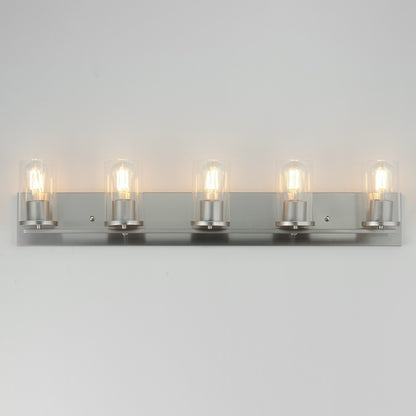 Maxim Lighting Lateral 5 Light 7.75" Bath Vanity, Satin Nickel/Clear
