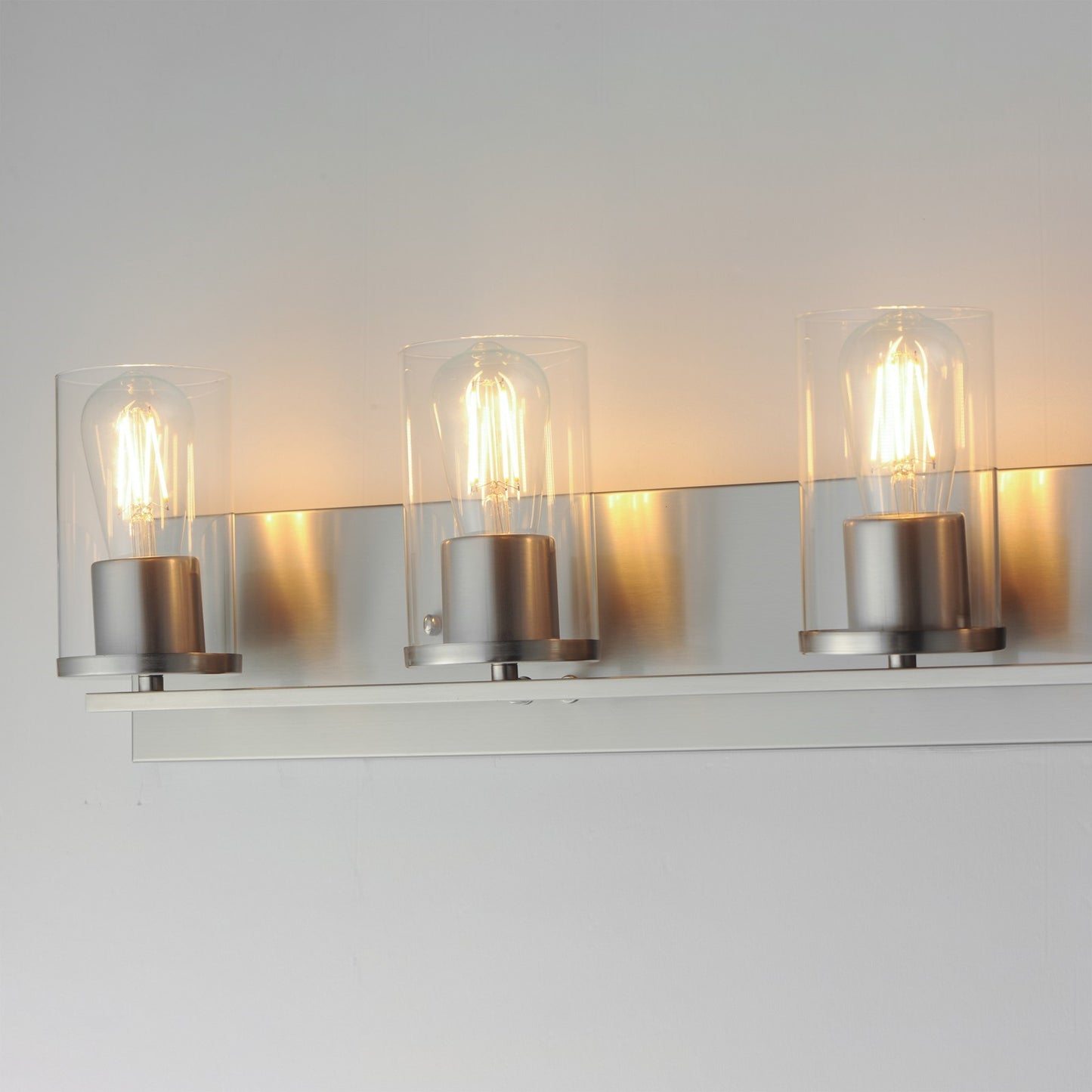 Maxim Lighting Lateral 5 Light 7.75" Bath Vanity, Satin Nickel/Clear