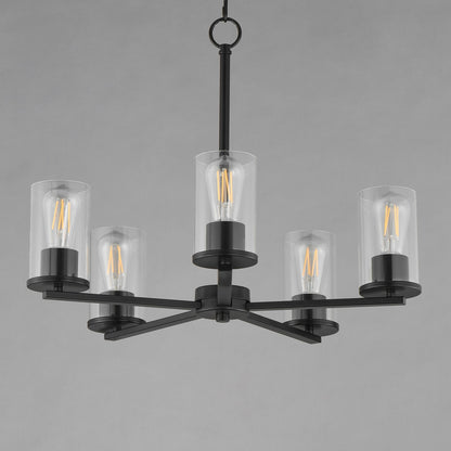 Maxim Lighting Lateral 5 Light 18.5" Chandelier, Black/Clear