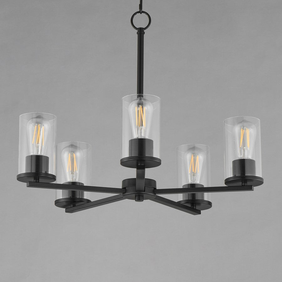 Maxim Lighting Lateral 5 Light 18.5" Chandelier, Black/Clear