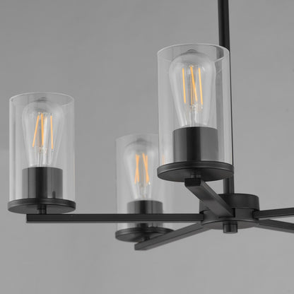 Maxim Lighting Lateral 5 Light 18.5" Chandelier, Black/Clear