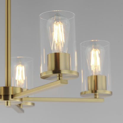 Maxim Lighting Lateral 5 Light 18.5" Chandelier, Satin Brass/Clear