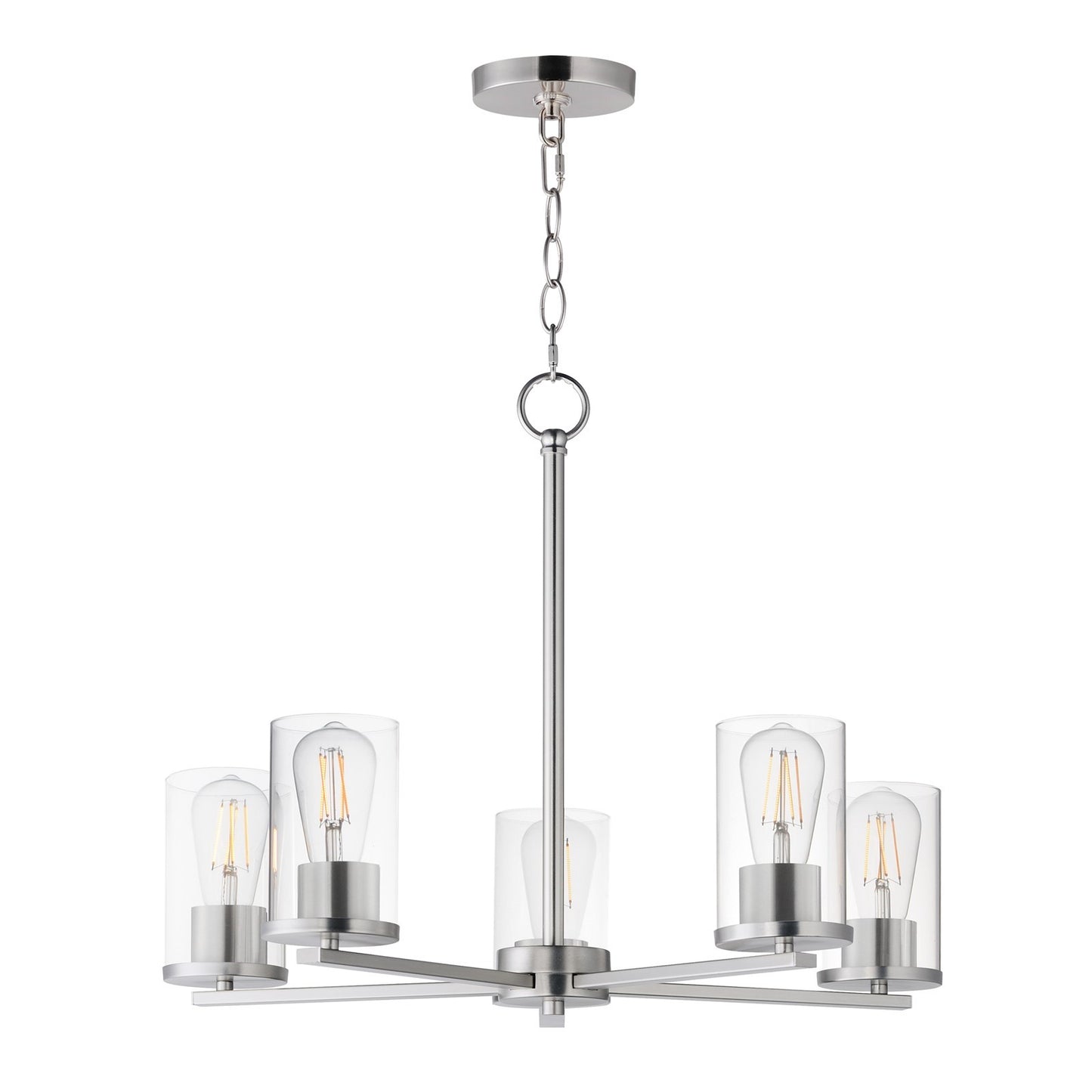 Maxim Lighting Lateral 5 Light 18.5" Chandelier, Satin Nickel/Clear