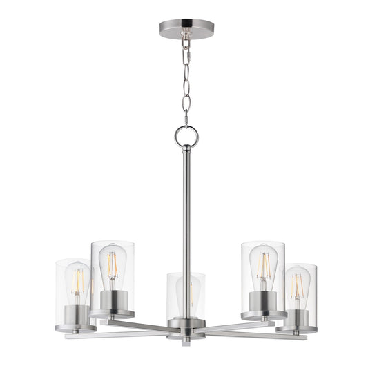 Maxim Lighting Lateral 5 Light 18.5" Chandelier, Satin Nickel/Clear