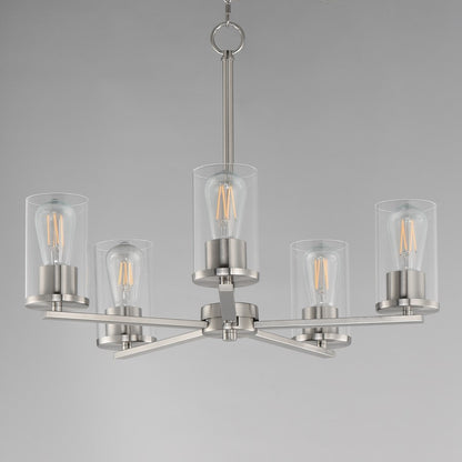 Maxim Lighting Lateral 5 Light 18.5" Chandelier, Satin Nickel/Clear