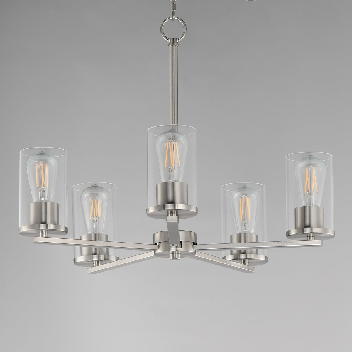 Maxim Lighting Lateral 5 Light 18.5" Chandelier, Satin Nickel/Clear