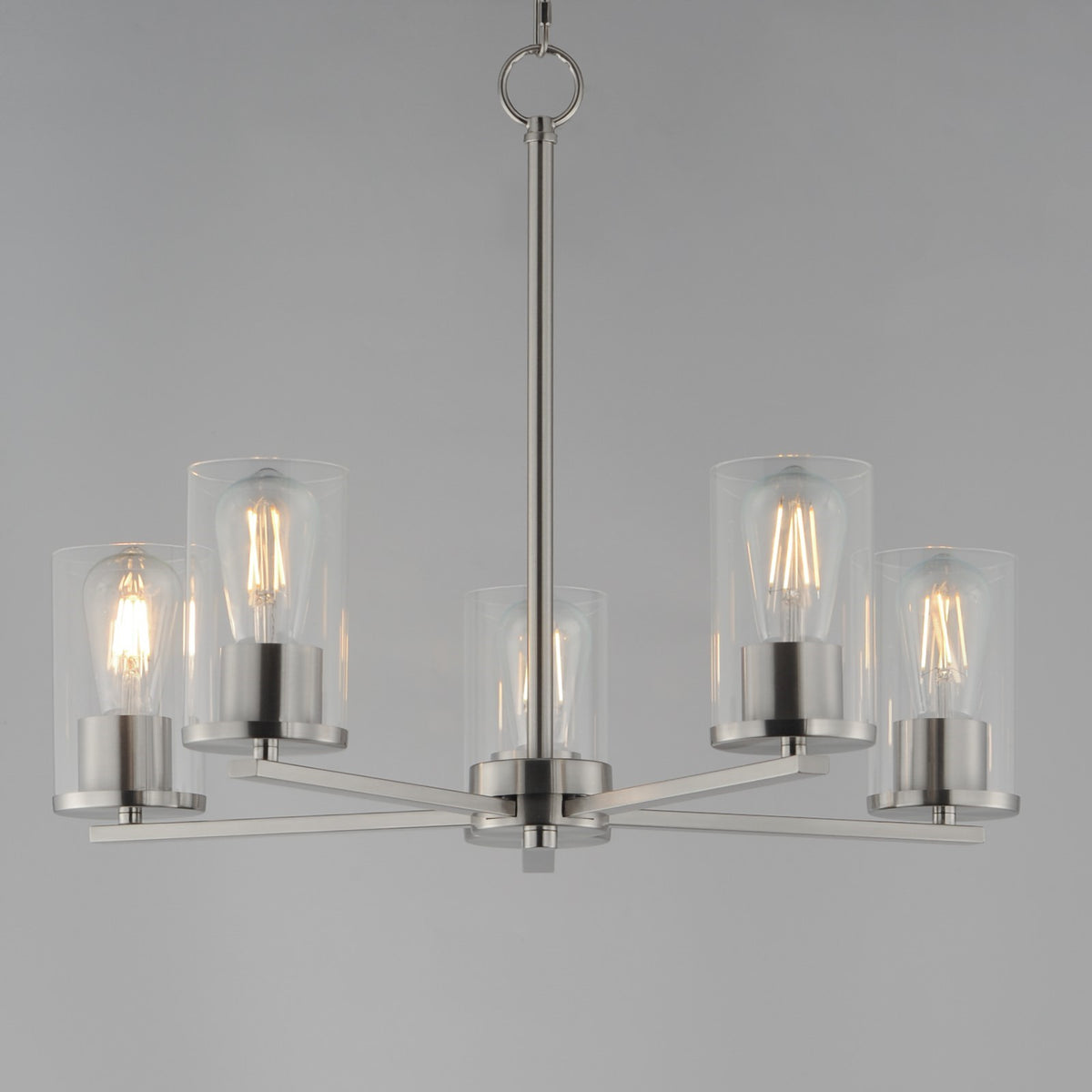 Maxim Lighting Lateral 5 Light 18.5" Chandelier, Satin Nickel/Clear