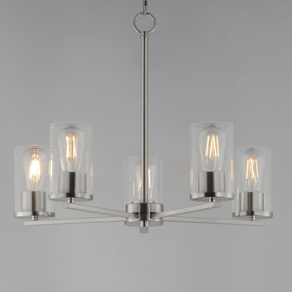 Maxim Lighting Lateral 5 Light 18.5" Chandelier, Satin Nickel/Clear