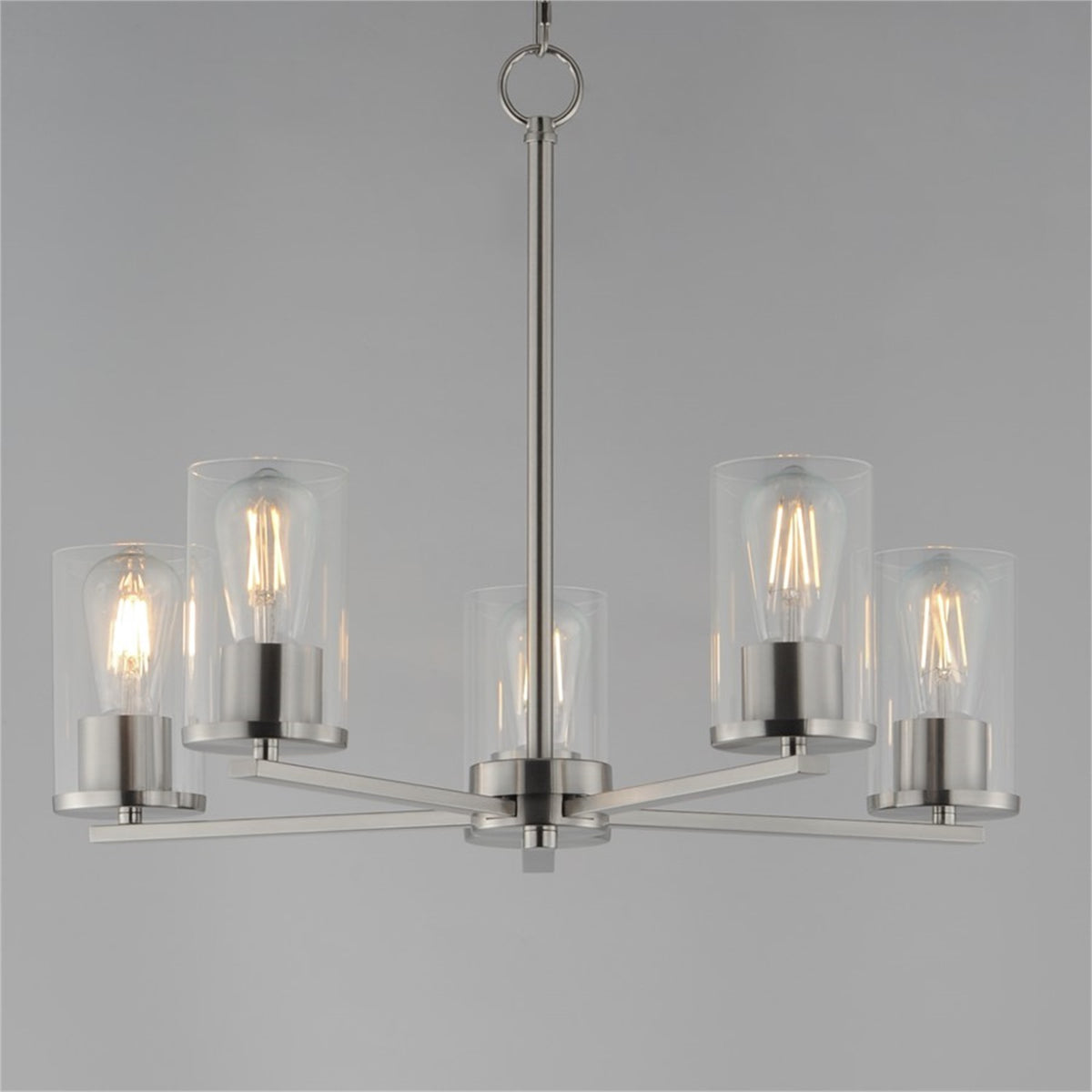 Maxim Lighting Lateral 5 Light 18.5" Chandelier, Satin Nickel/Clear