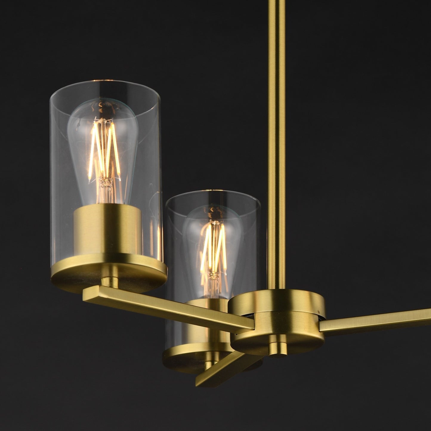 Maxim Lighting Lateral 3 Light 18" Chandelier, Satin Brass/Clear