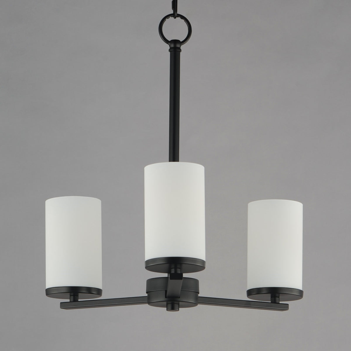 Maxim Lighting Lateral 3 Light 18" Chandelier, Black/Satin White
