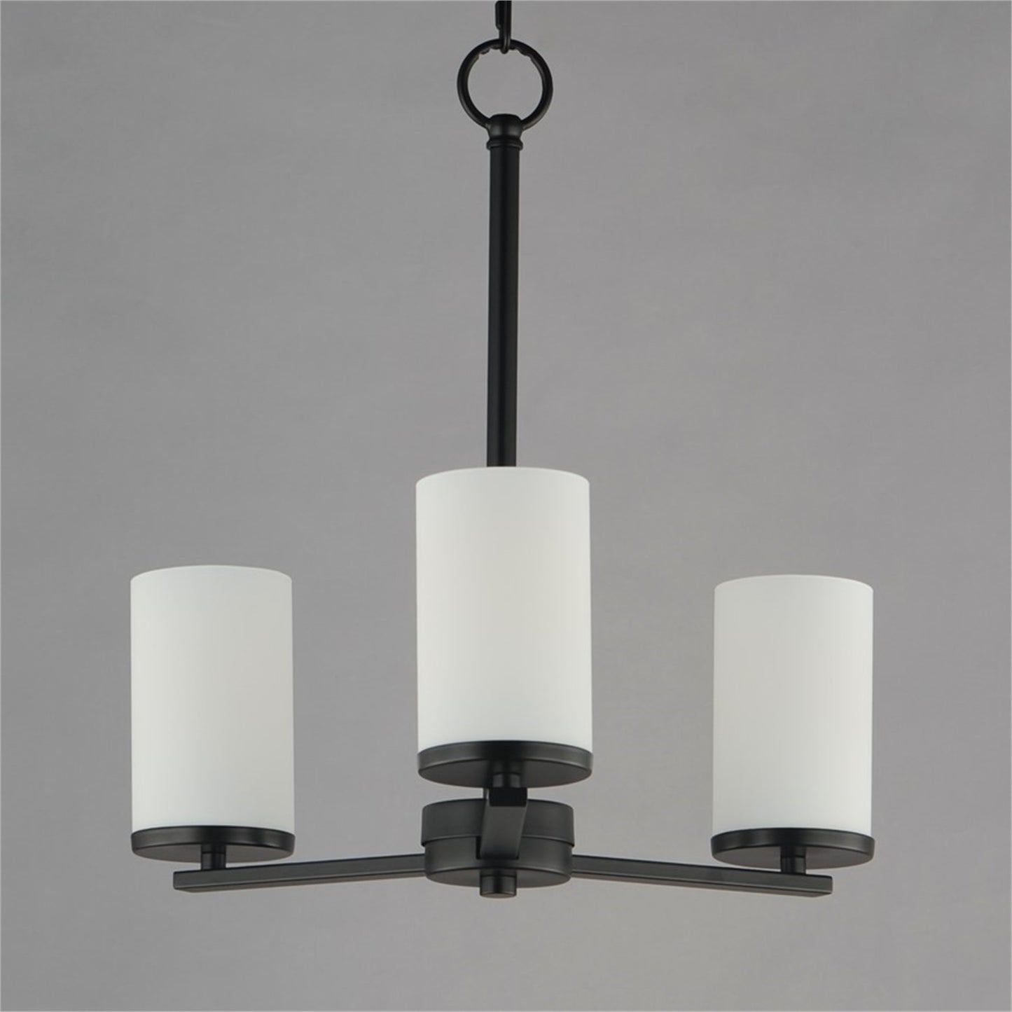 Maxim Lighting Lateral 3 Light 18" Chandelier, Black/Satin White