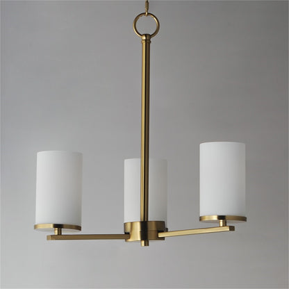 Maxim Lighting Lateral 3Lt 18" Chandelier, Satin Brass/Satin White