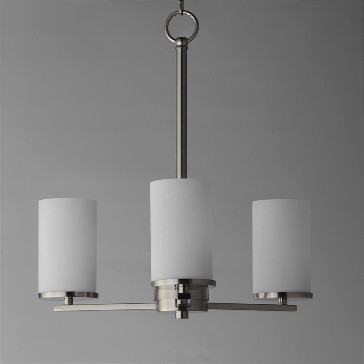 Maxim Lighting Lateral 3Lt 18" Chandelier, Satin Nickel/Satin White