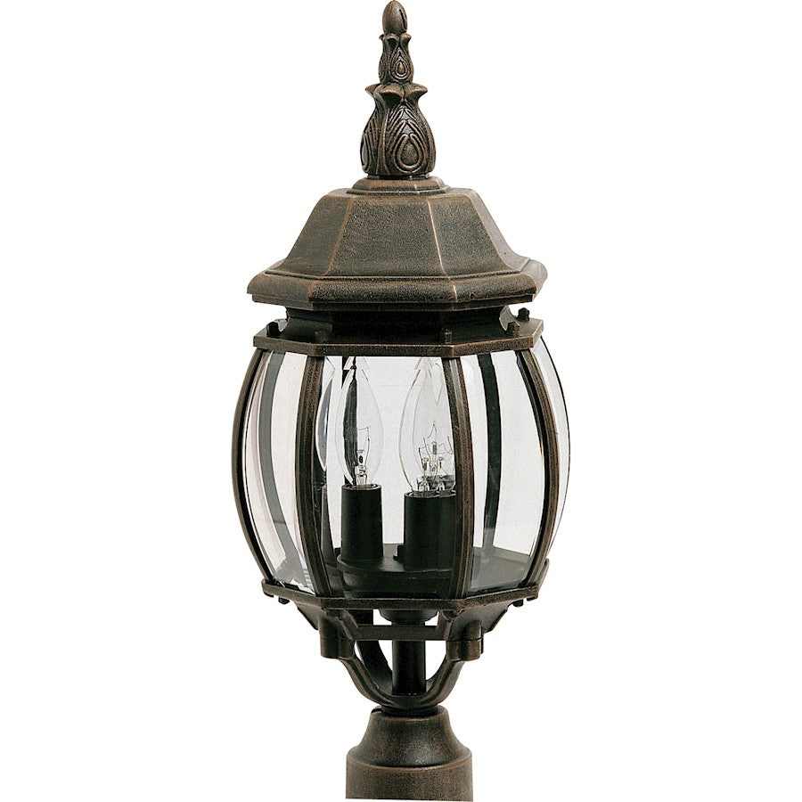 Maxim Crown Hill 3-Light Outdoor Pole/Post Lantern Rust Patina -1035RP